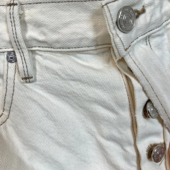 FRAME Le Original Off White Rips Womens Size 30 High Waist NWT Denim Jeans NEW - Picture 6 of 10